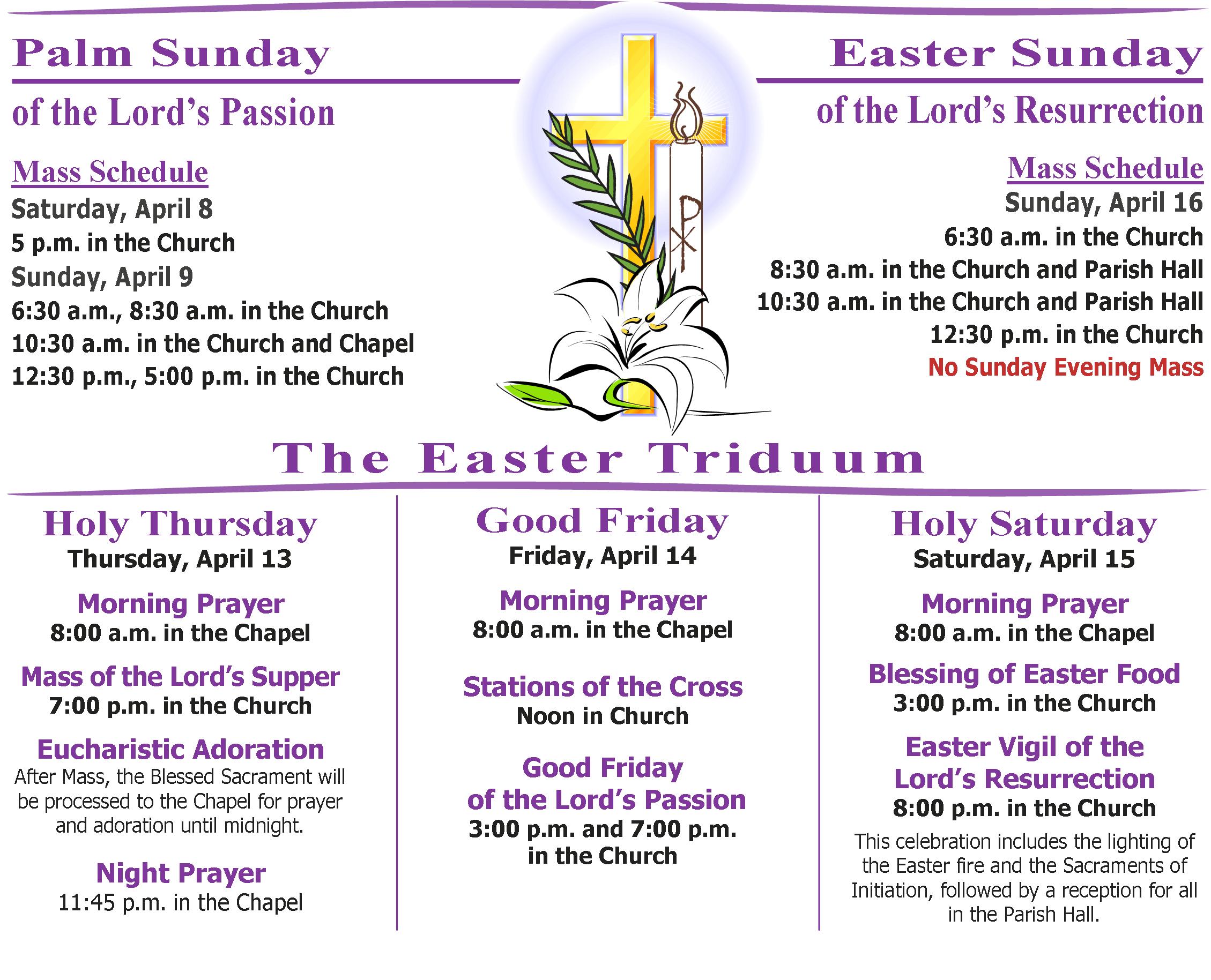 Immaculate Conception of Dardenne > Our Parish > Mass and Confession Times
